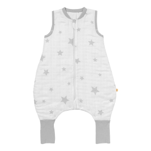 Śpiworek z nogawkami całoroczny muślinowy 2.5 Tog-Grey Stars-70 cm